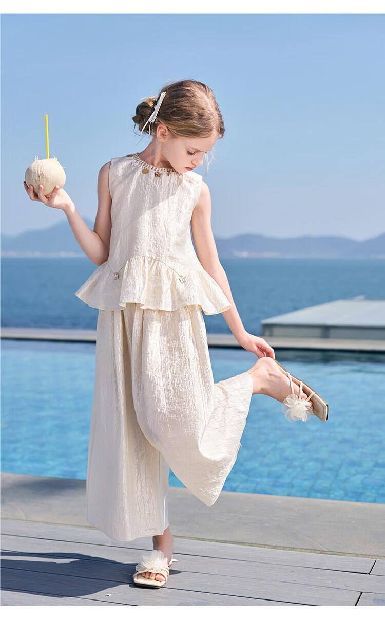 CHANZUIGOU Girls' Bohemian Vacation Set 2026 Summer New Elegant Sweet Style 17